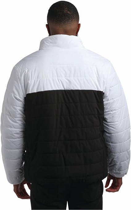 Colorblock Reversible Puffer White