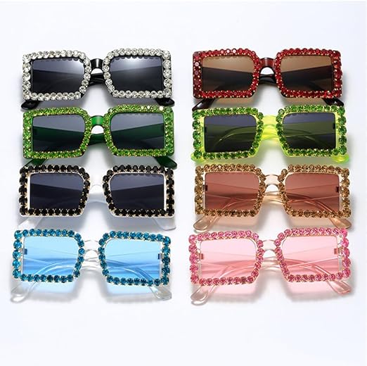 ELSTON STYLE WITH RHINESTONE BORDER  SUNGLASSES