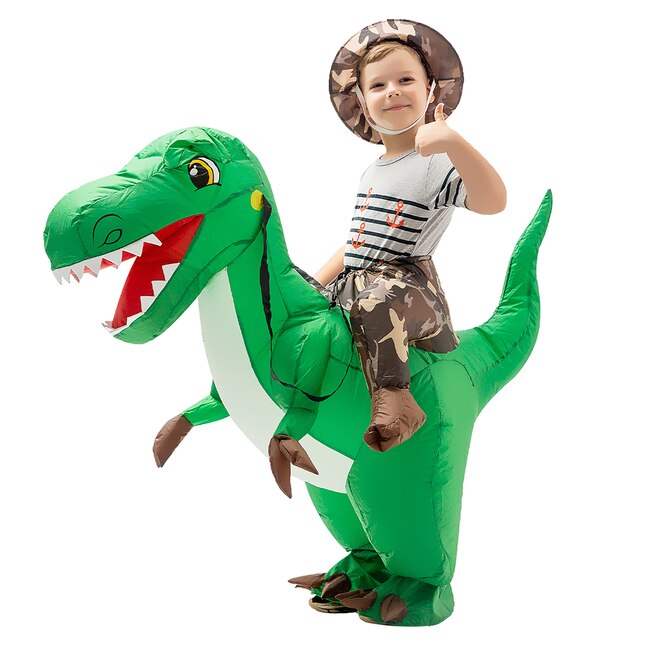 55" Tall Inflatable Dinosaur Rider Costume for Kids