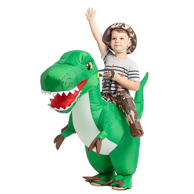 55" Tall Inflatable Dinosaur Rider Costume for Kids