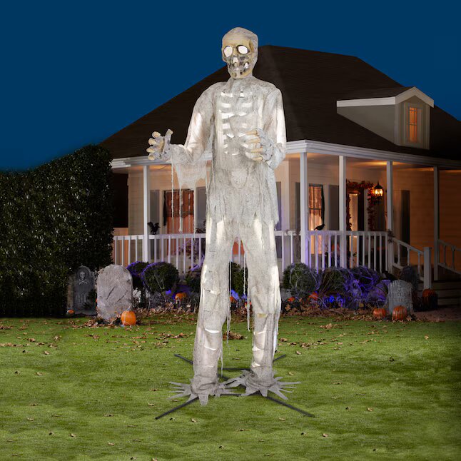 12' Light Up Skeleton Mummy  Gemmy