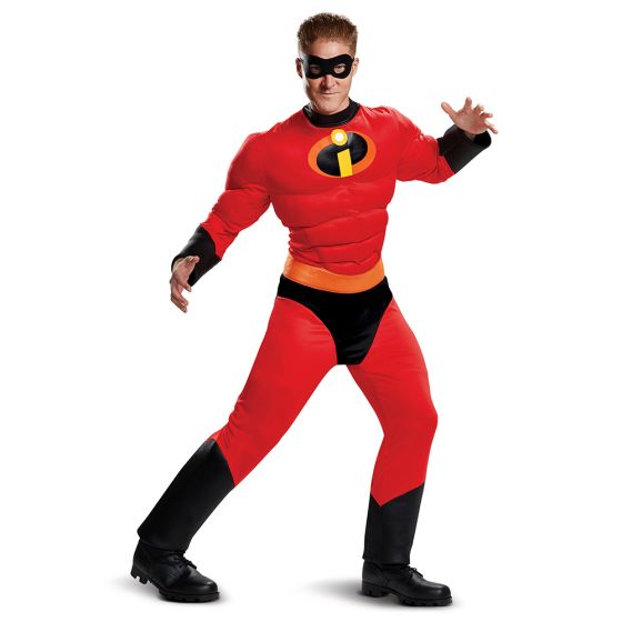 MR. INCREDIBLE WITH MUSCLE MEN COSTUME