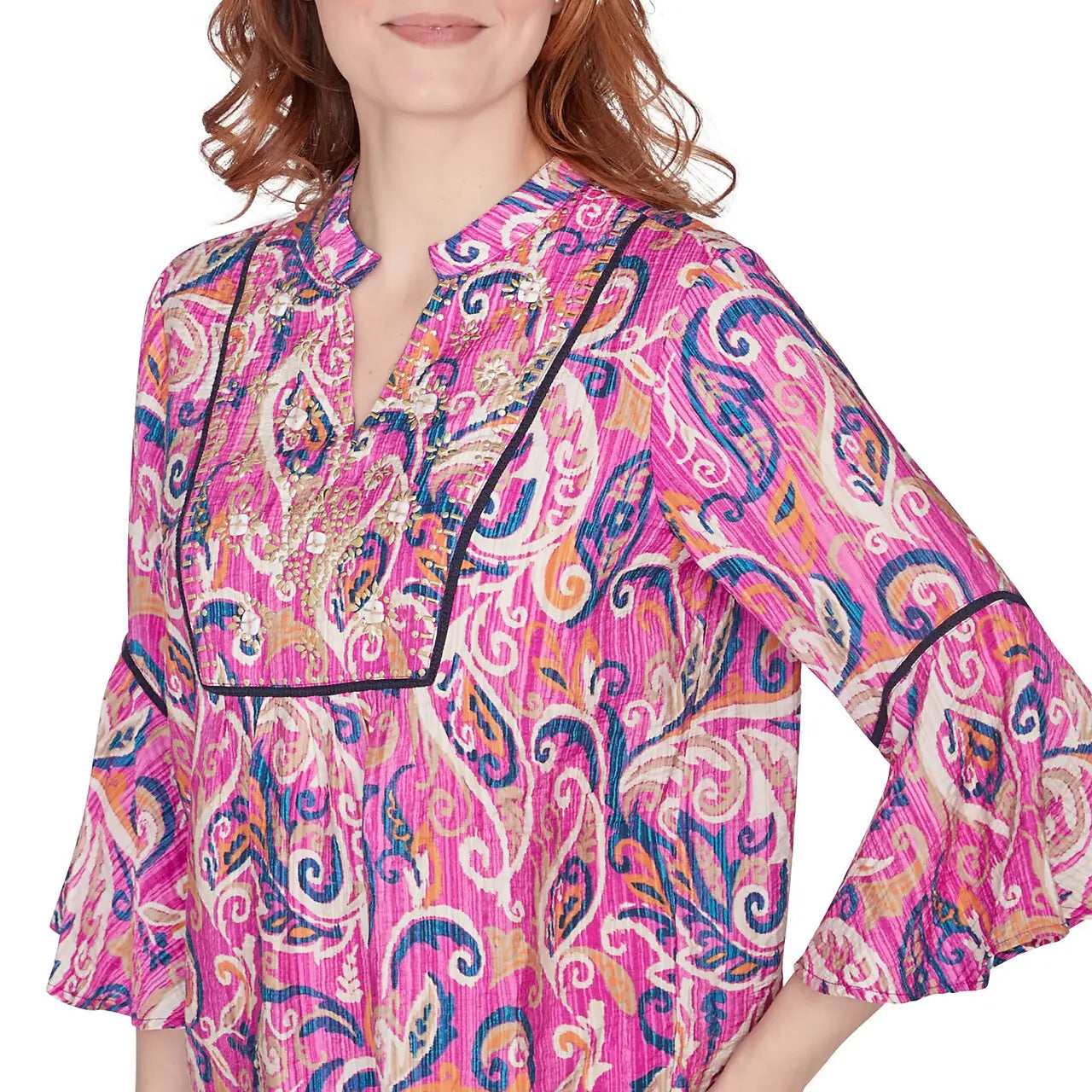 Tapestry Paisley Voile Top Dahlia Multi- Ruby Rd