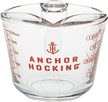 8 oz Open Handle Measuring Cup With Red