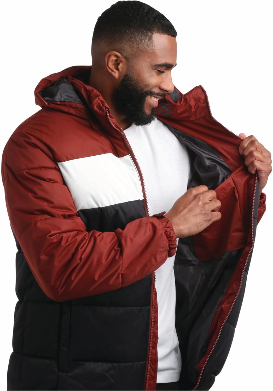 Men's Winter Ski Jacket with Hood | Versatile & Functional Puffer Jacket Black