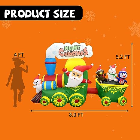 8FT Tall Inflatable Santa Claus