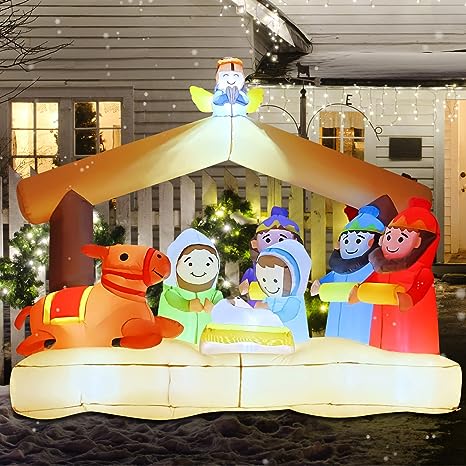 6 FT Tall Christmas Inflatable Nativity