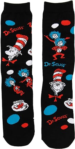 The Cat In The Hat Pattem Socks Adult