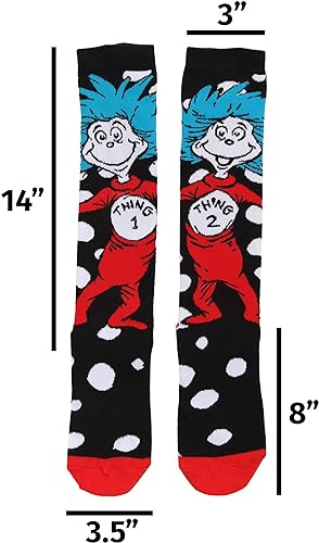 Thing 1 and Thing 2 Knee High Costume Socks