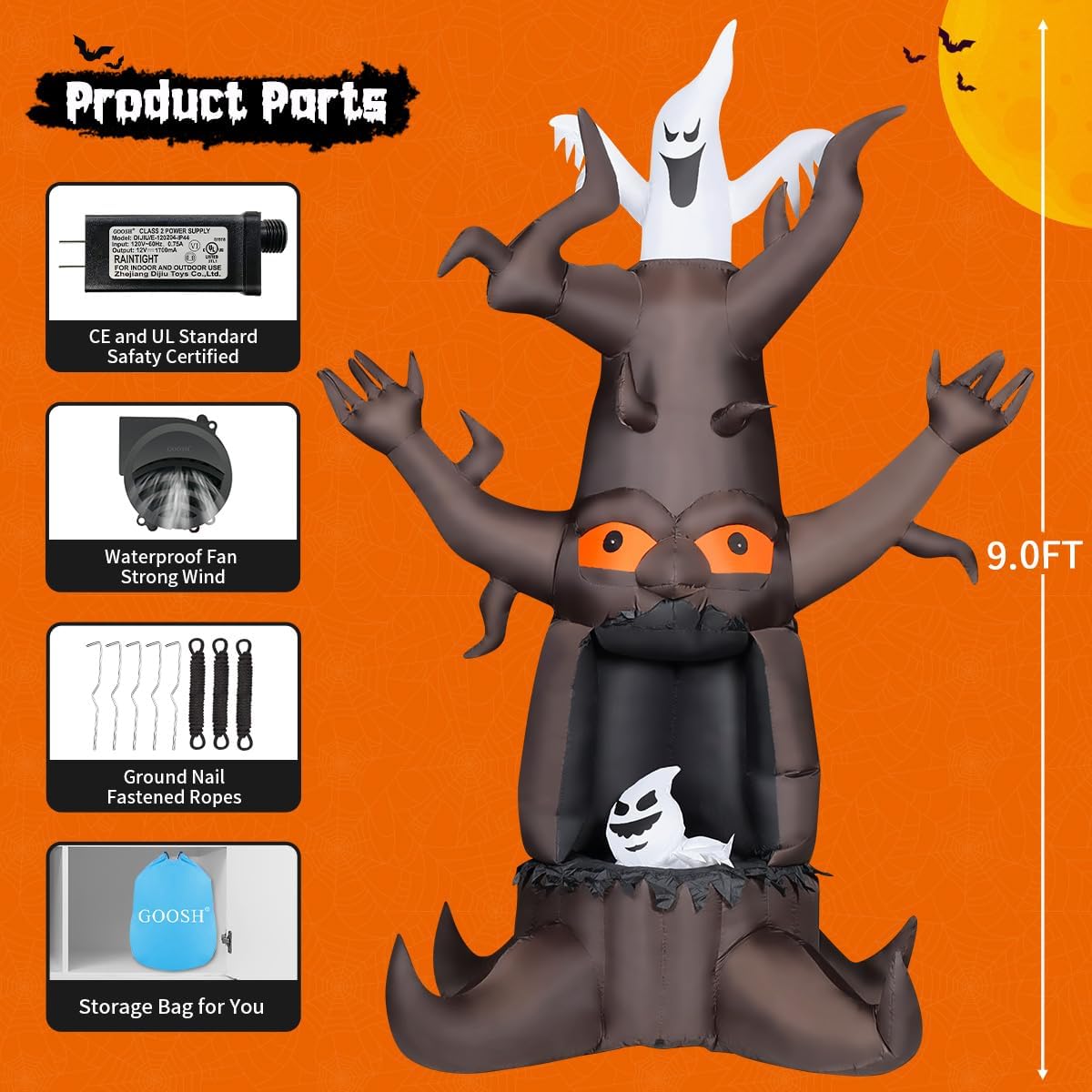 9ft Halloween Inflatable Dead Tree