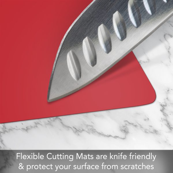 Flexible Red Cutting Mats Set 2