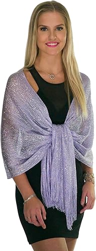 Glitter Lightweight So Soft Shawl Lavanda