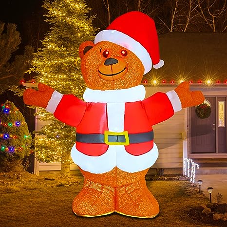 6.4 FT Tall  Inflatable  Brown Bear