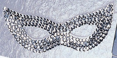 Sequin swallow mask Silver