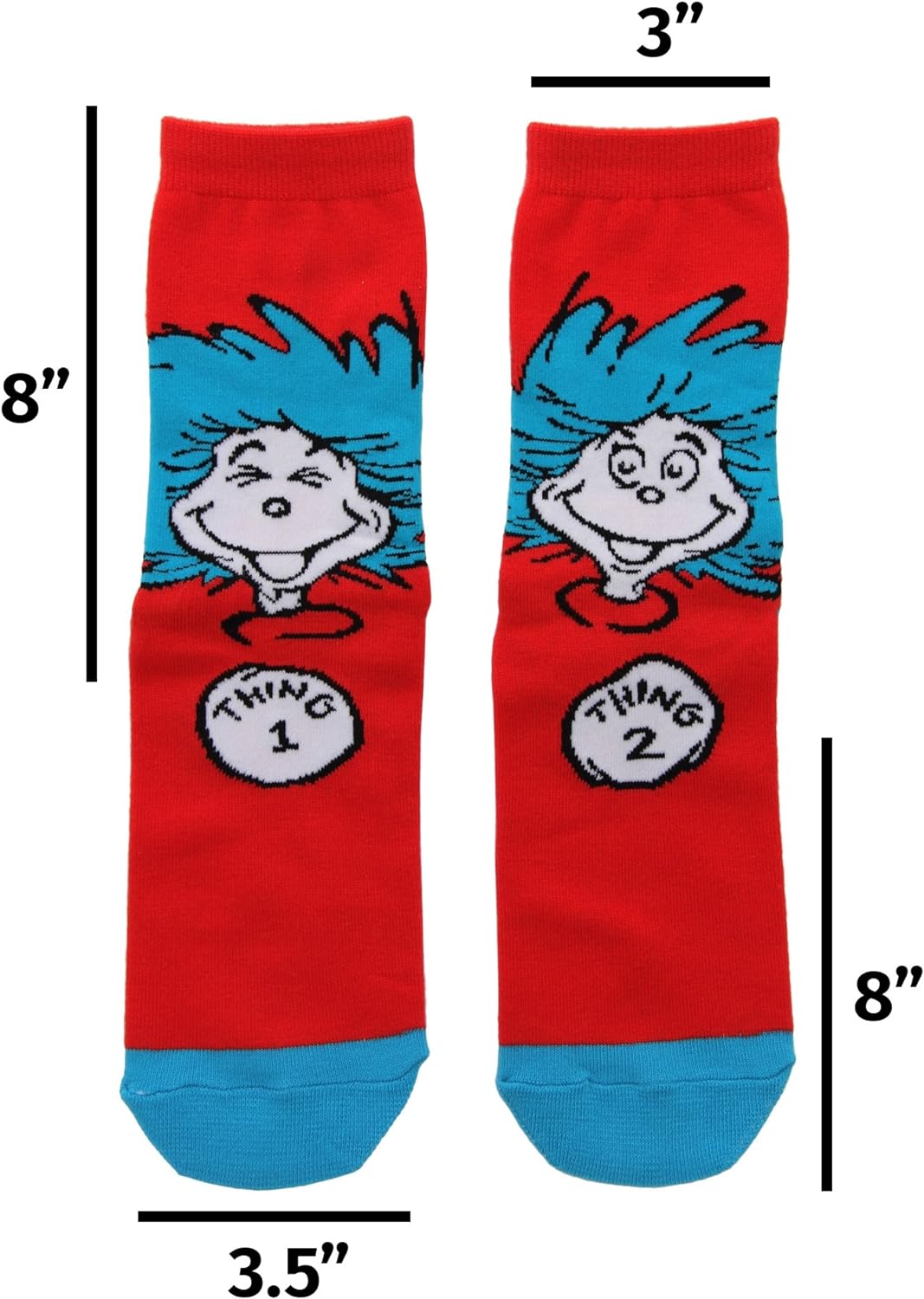 Crew Thing 1 &  Thing 2  Socks