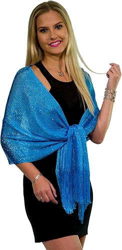 Glitter Lightweight So Soft Shawl Turquesa