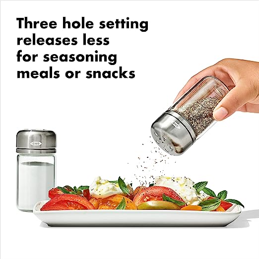 OXO Good Grips Glass Adjustable Salt & Pepper Shaker Set