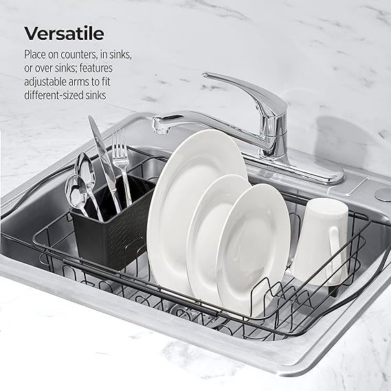 3-IN-1 Multi-Use Dish Rack, Black