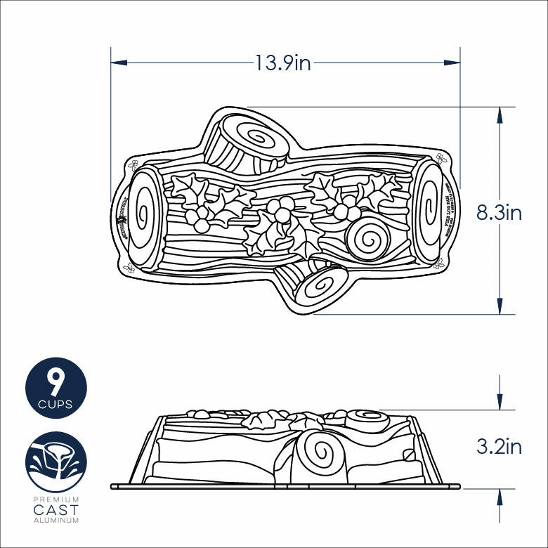 Buche De Noel Yule Log Pan