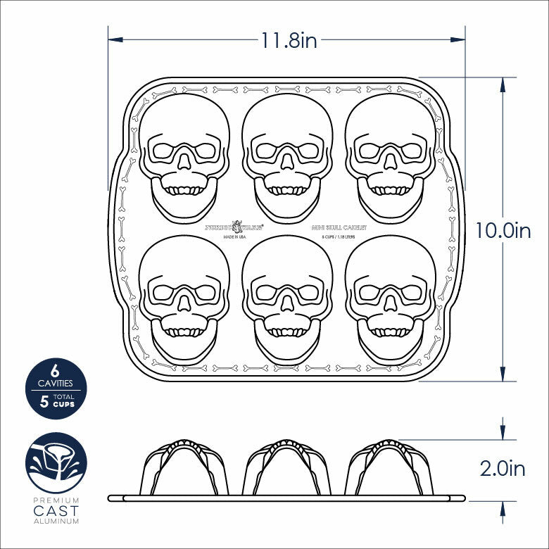 Haunted Skull Cakelet Pan