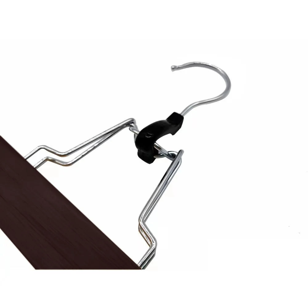 Dark Walnut - Set of 6 Trouser Clamp Hanger