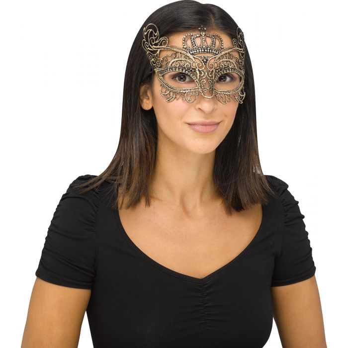 Gothic Lace Mask QUEEN GOLD
