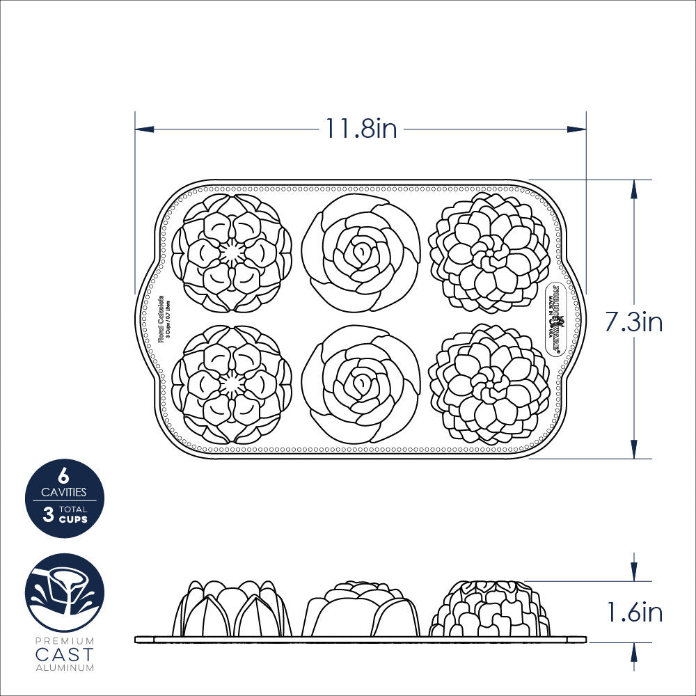 Floral Cakelet Pan