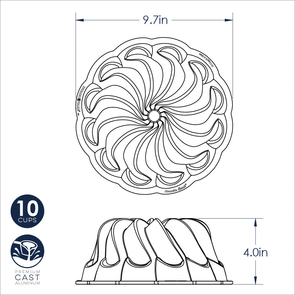 10 Cup Pirouette Bundt Pan