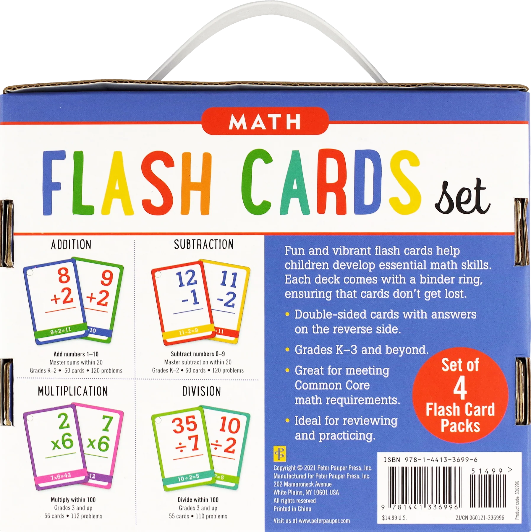 Math Flash Cards Pack (Set of 4)