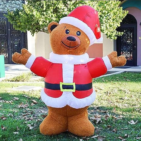 6.4 FT Tall  Inflatable  Brown Bear