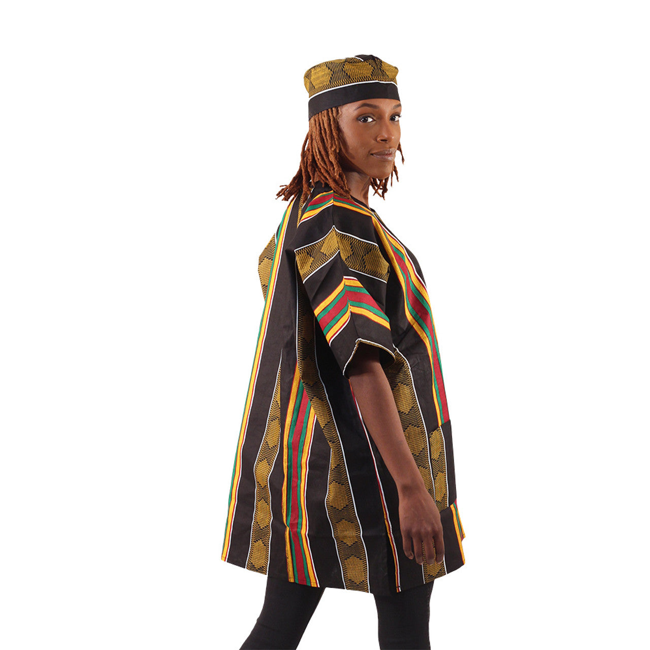 Kente #4 Dashiki & Cap