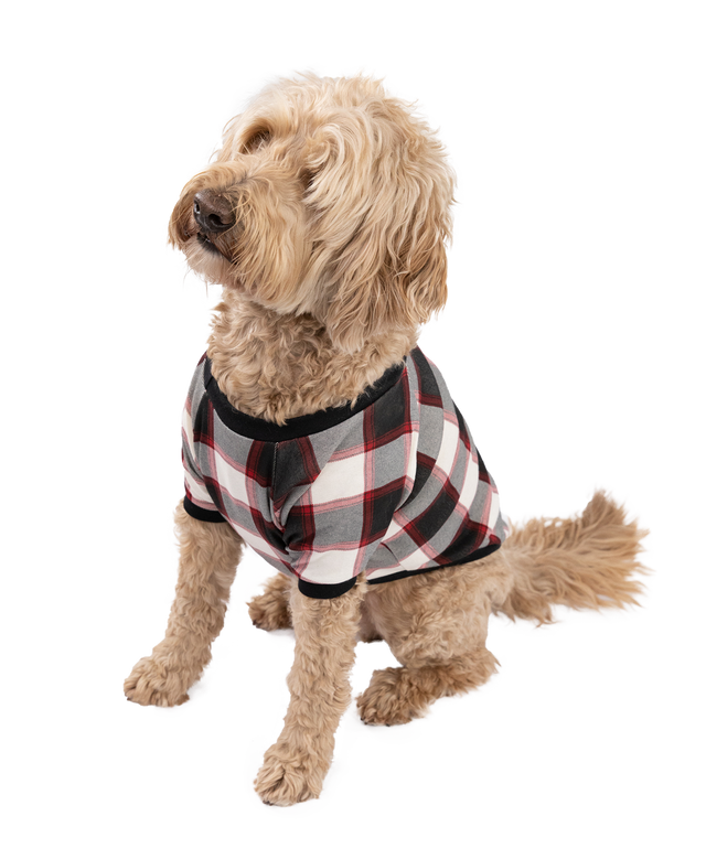 Black Plaid Dog Shirt