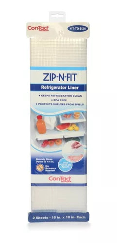 Refrigerator Liner Zip -N-Fit Ribbed Clear