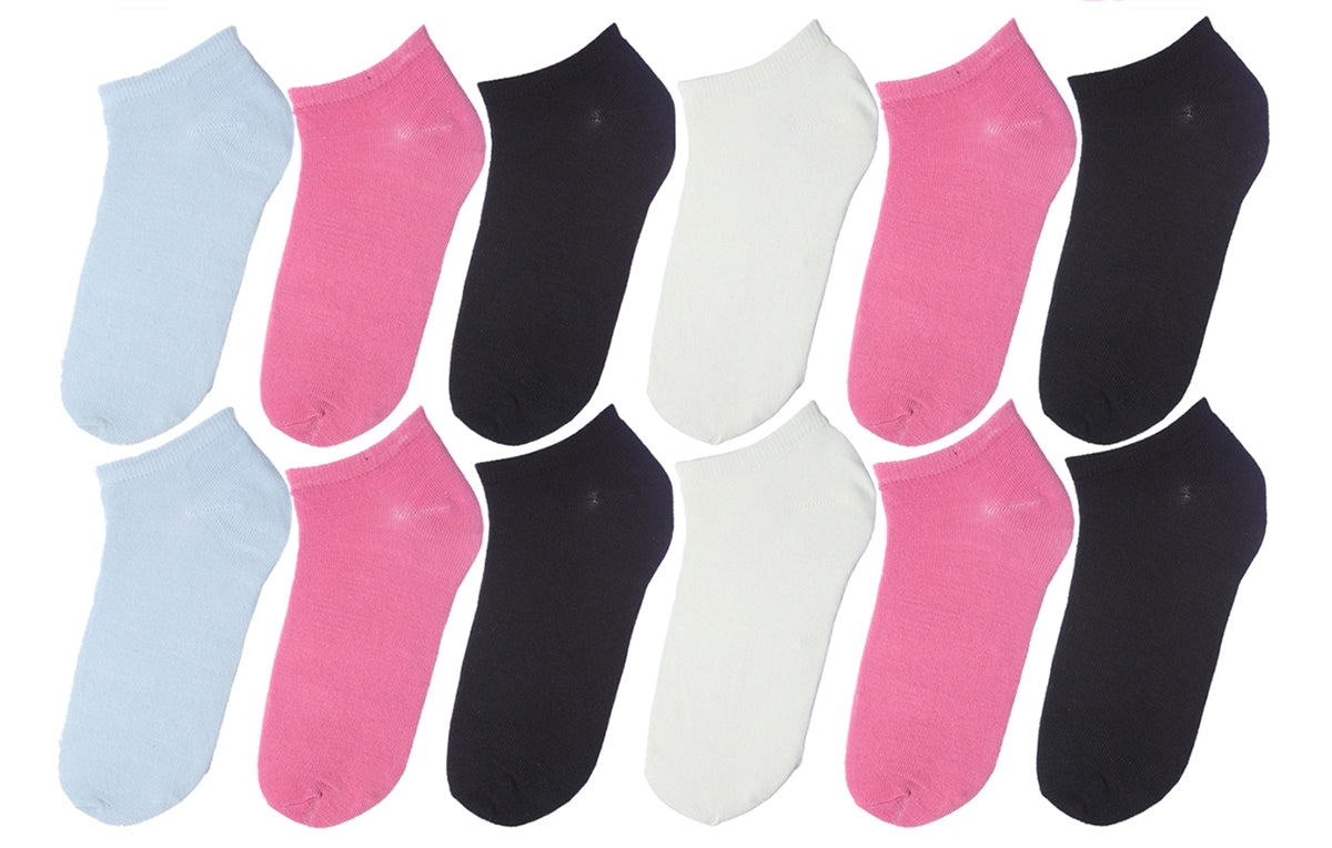 3 Pack Solid Cute Cotton Ankle Socks