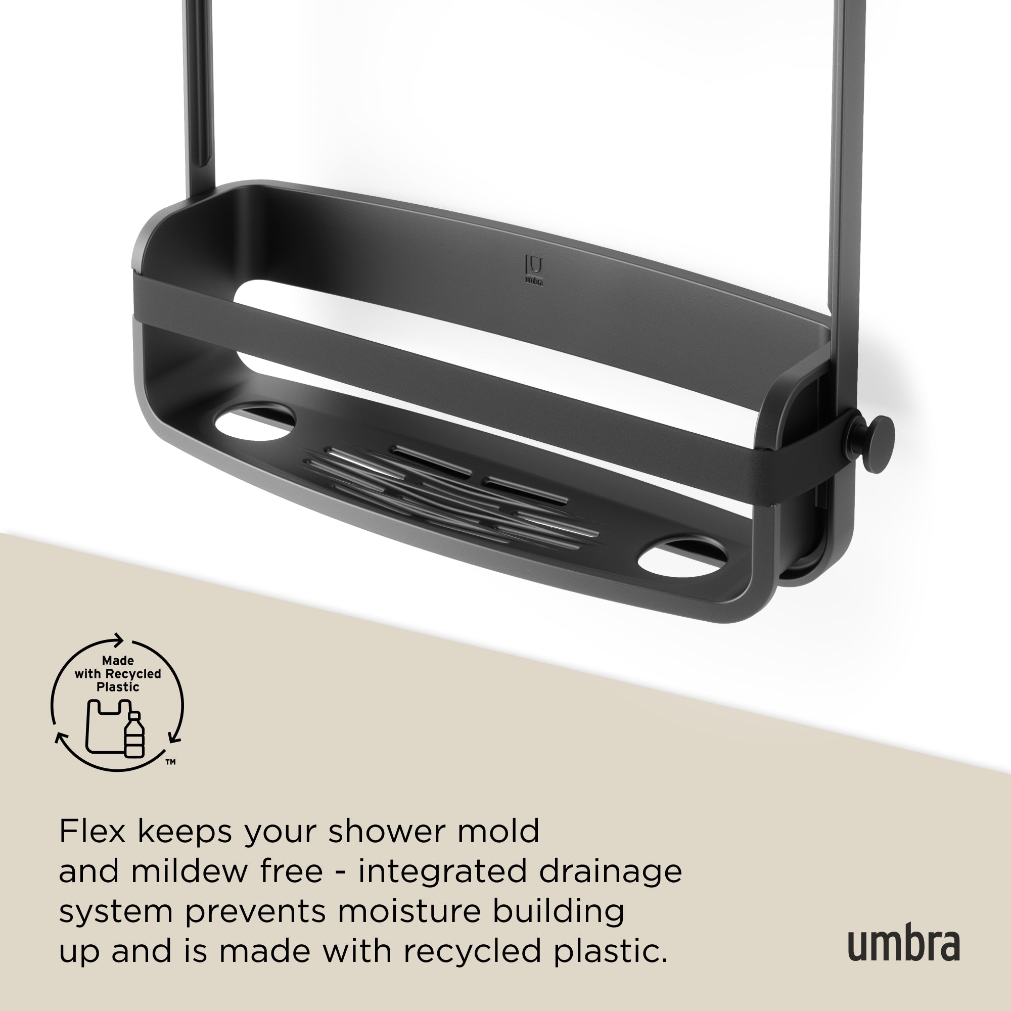 FLEX SHOWER CADDY BLACK