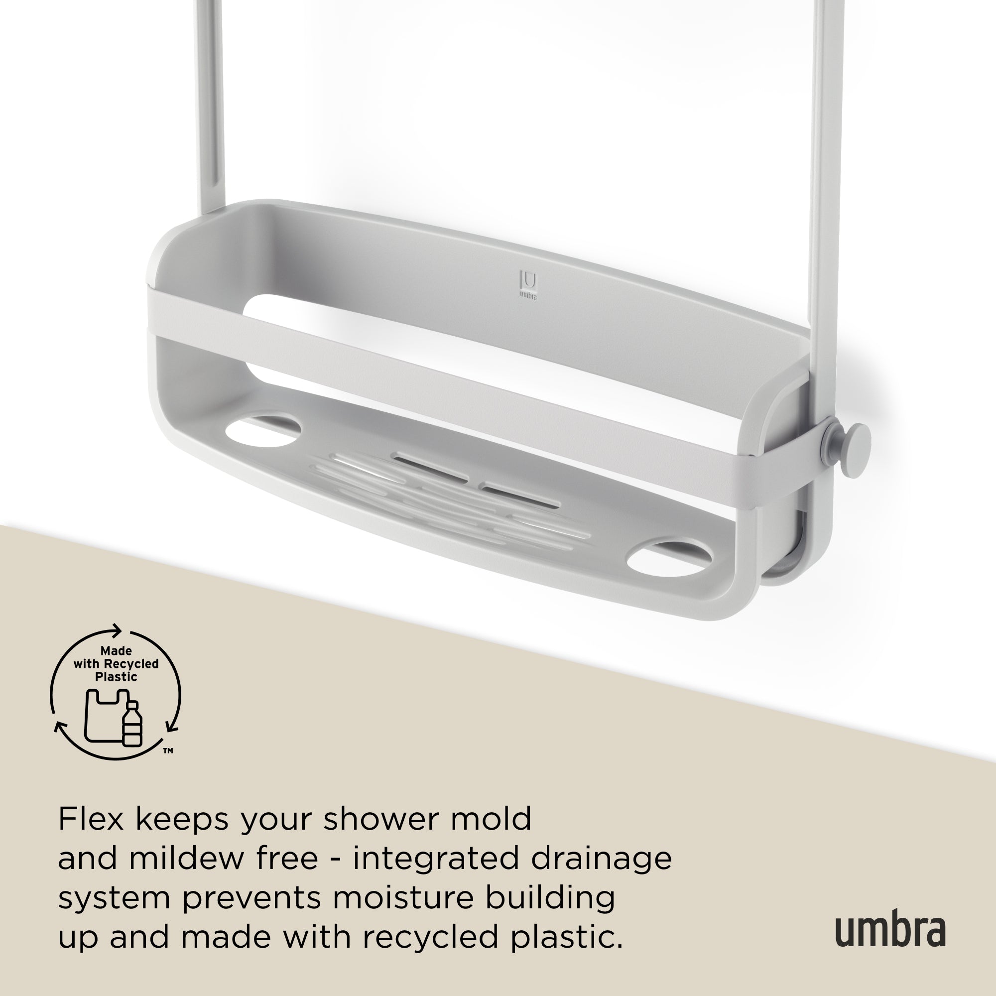 Flex Shower Caddy Grey