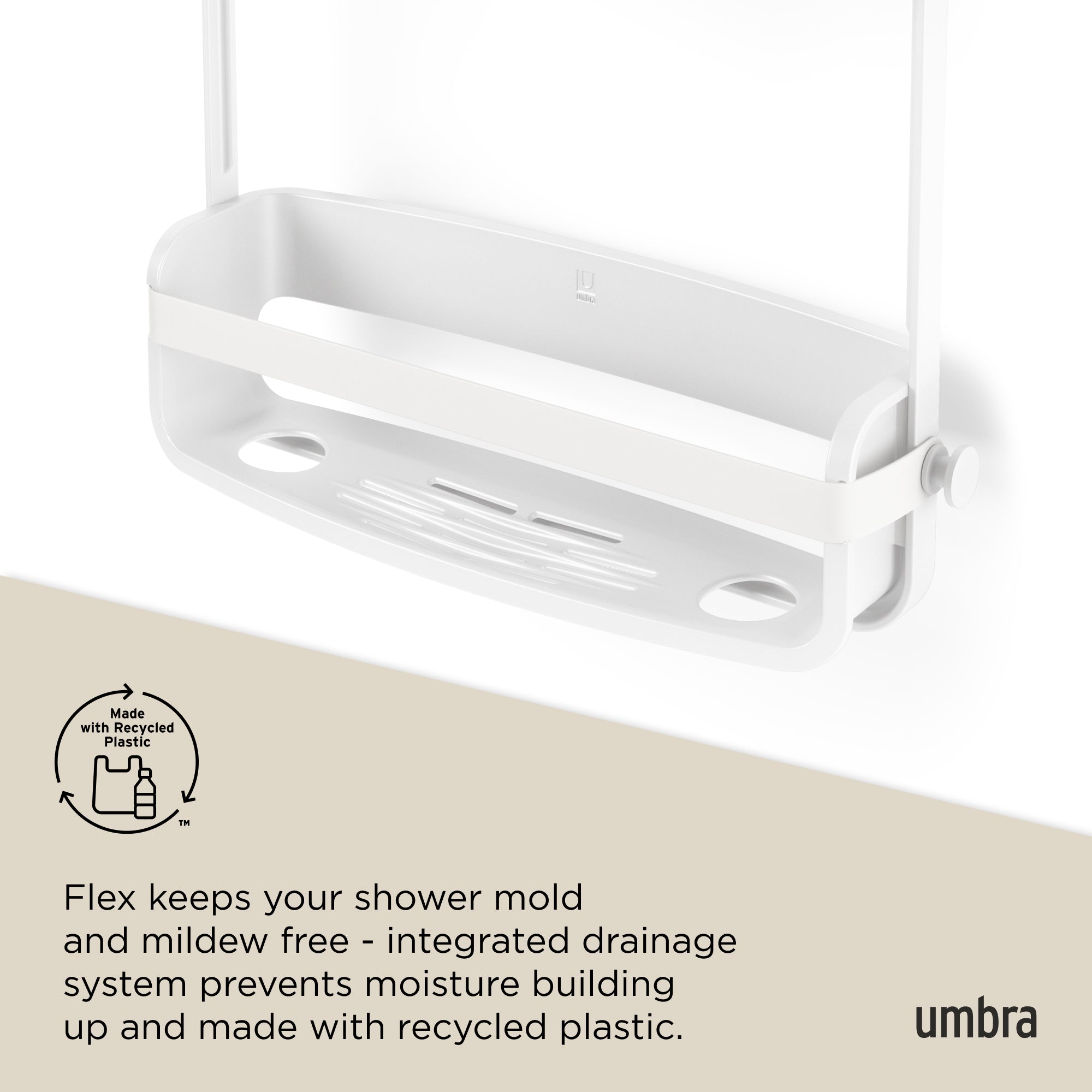 Flex Shower Caddy White