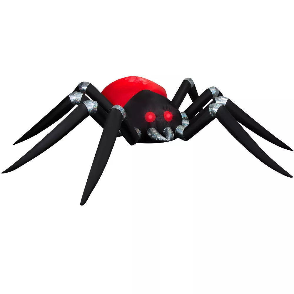 14 Ft. 6" Projection Airblown Fire & Ice Black/Red Spider Colossal