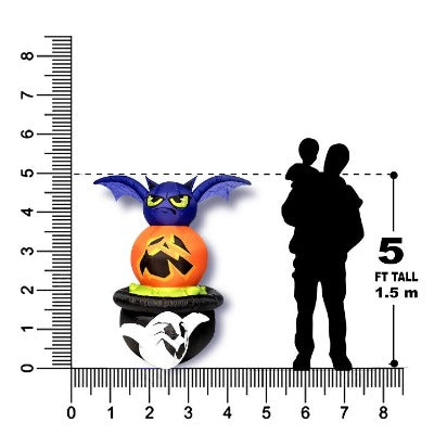 5FT Tall Bat, Pumpkin, Ghost