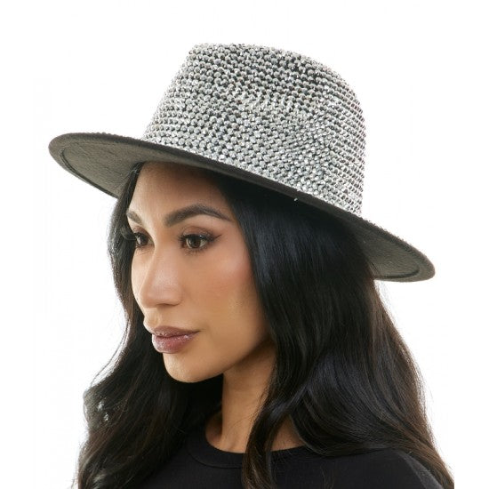 Silver Rhinestone top hat