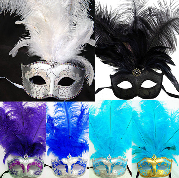 Mask w/Middle Feathers 6 colors