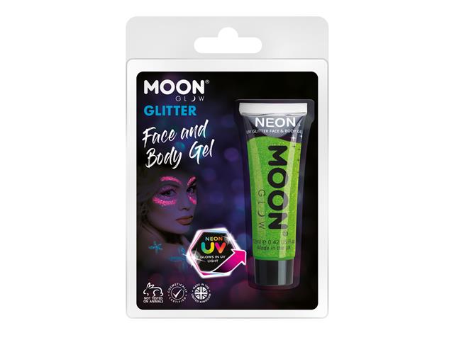 Neon UV Fine Glitter Gel,12ml Green