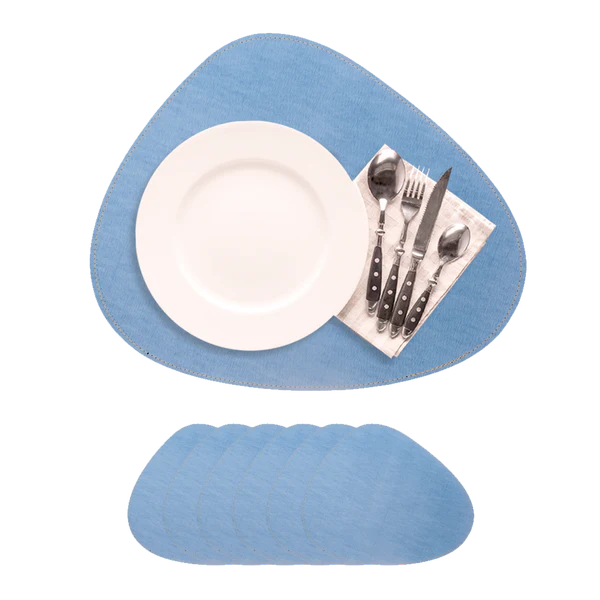 Vinyl Stone Light Blue Placemat