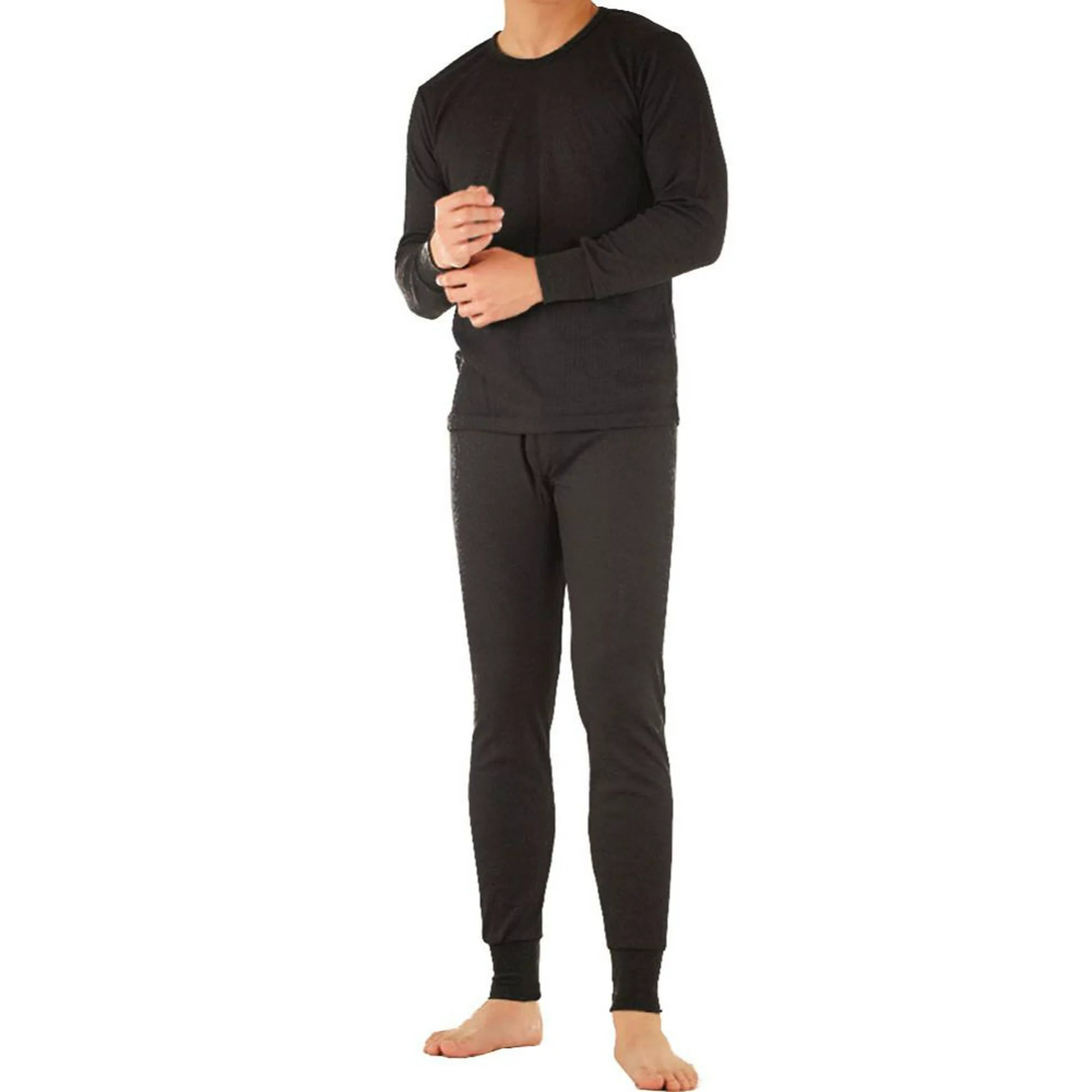 2PC Men's thermal set Black