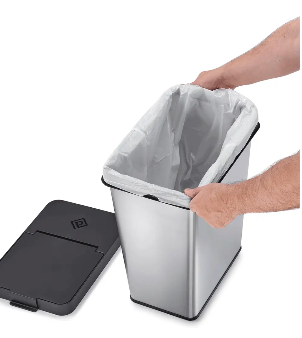 6-Gallon SS Slim Fingerprint Proof Trash Bin