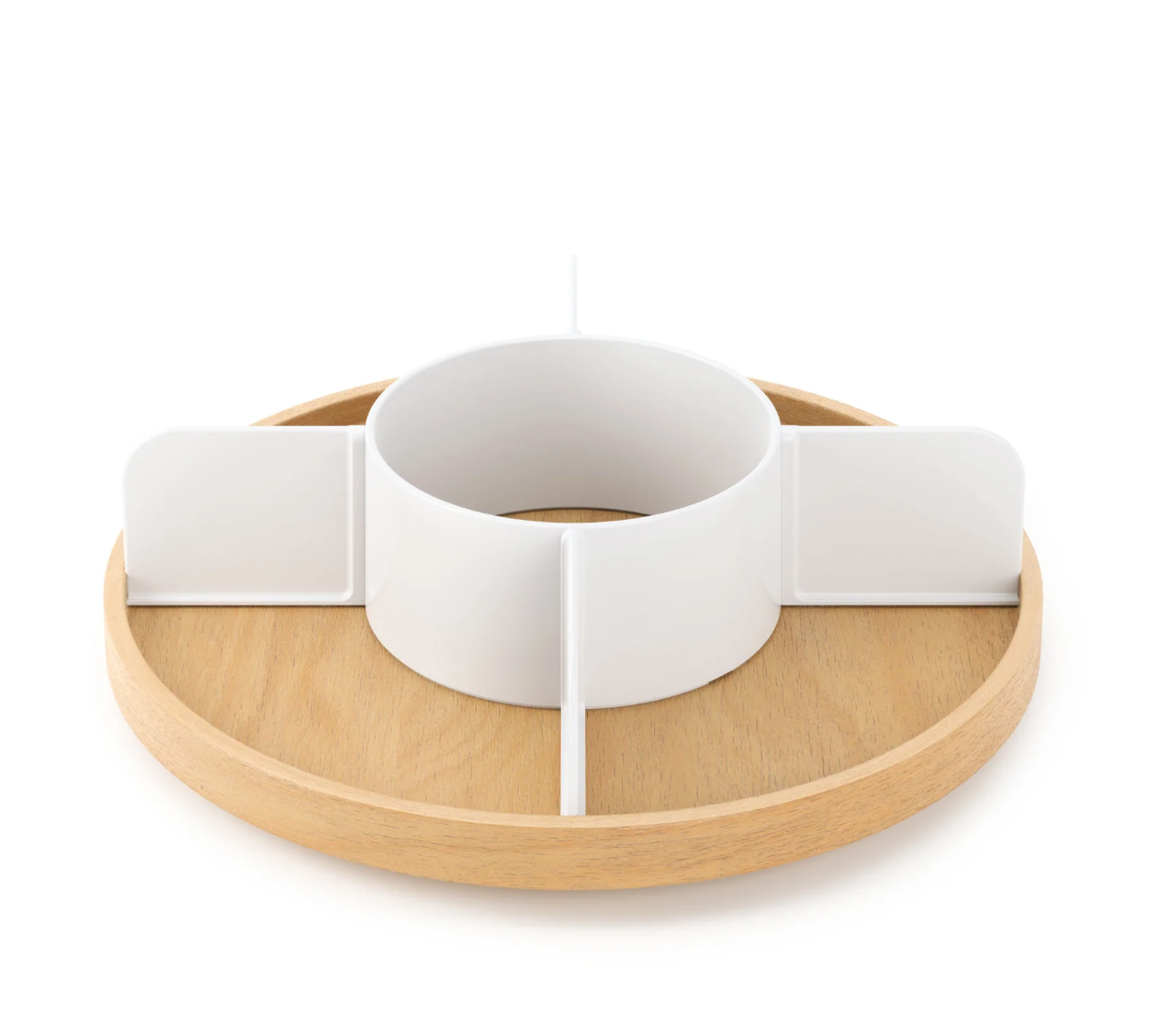 Bellwood Lazy Susan Divided White/Natural