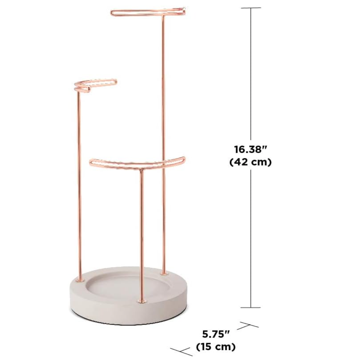 Tesora  Jewelry Stand with Concrete Base