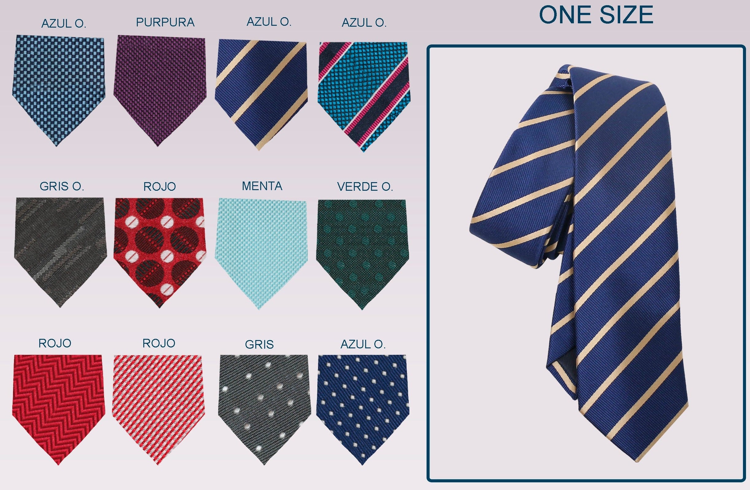 Corbata de Caballero Estampado Multi Color