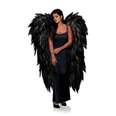 Full Length Angel Wings Black