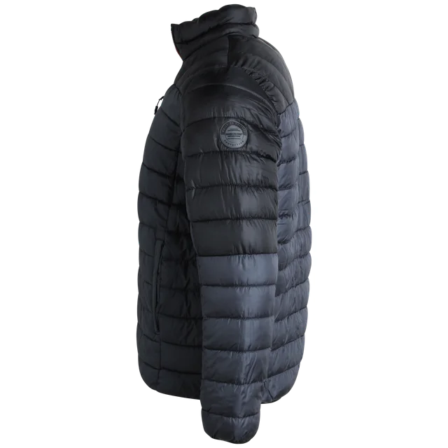 Men's Jacket - Packable Puffer Coat Charcoal - Bass Creek